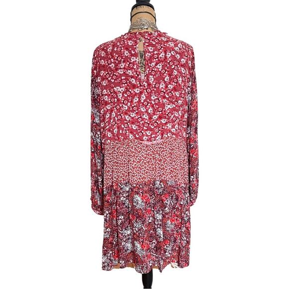 ANTHROPOLOGIE Esther Tiered Tunic RED floral print SIZE XL - Picture 5 of 16